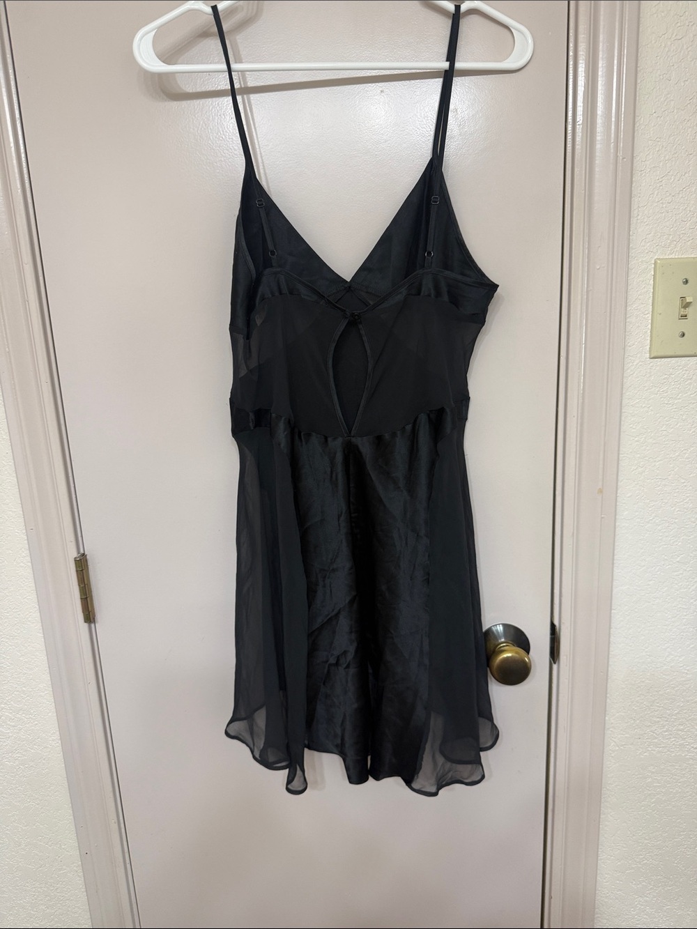 Victoria's Secret Black Satin & Sheer Slip - Picture 2 of 3